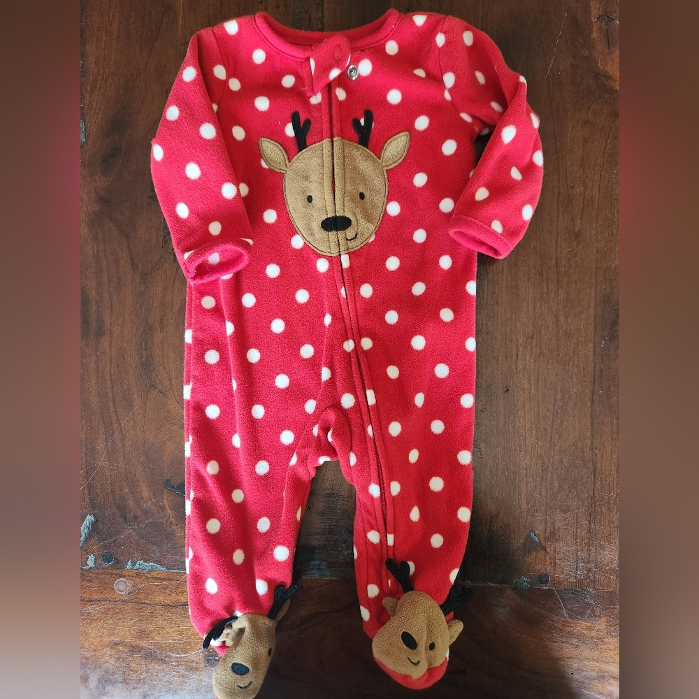 Reindeer Christmas Fleece Sleeper
